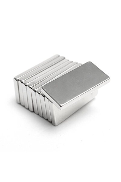 AYMAGNET Neodyum Mıknatıs Dekoratif Magnet N35 Güçlü Çekim 20x10x2 Mm 5 Adet