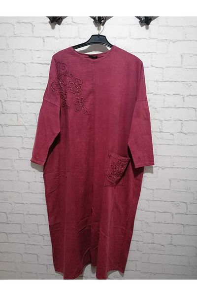 anne moda ankara Μακρύ καλοκαιρινό φόρεμα 100% βαμβακερό κατά του ιδρώτα
