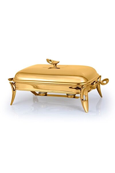 MATSteel Gold Mum Isıtıcılı Dikdörtgen Servis Seti 2,2 Lt