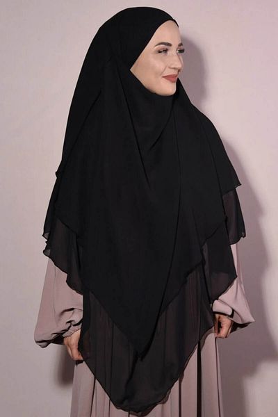 İSTANBULSTYLEMODA Hijab Veiled Souffle Khimar Shawl - SHAL2320