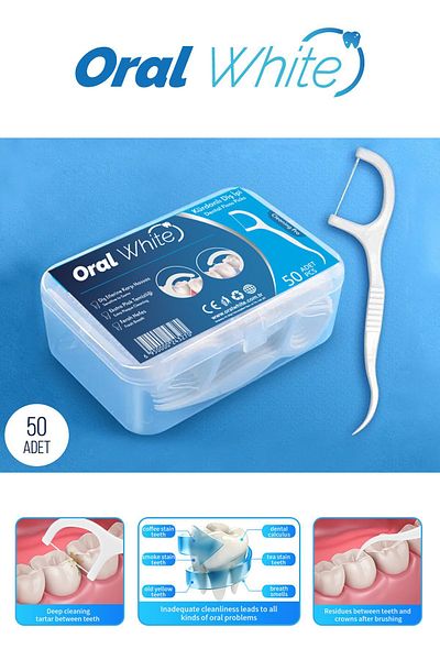 Oral White Cleaning Pro Dental Floss Plain