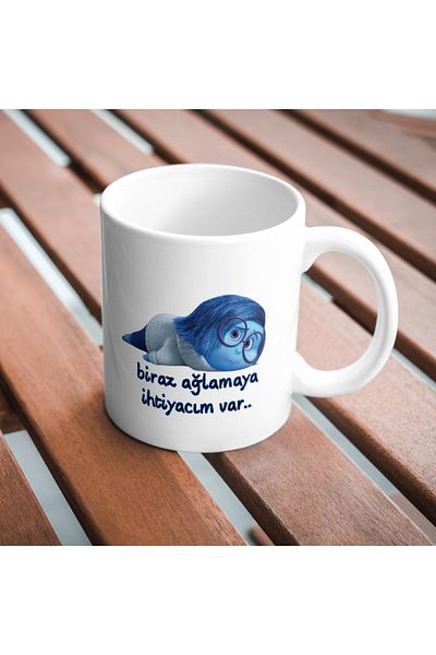 Touz Moda Reverse Face I Need a Little Cry White Mug