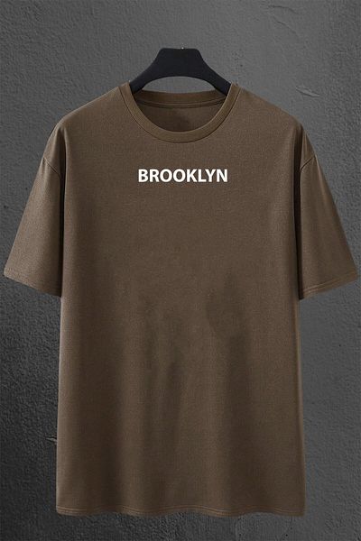 EFFRENATU Hila Moda - Μπλουζάκι με στάμπα Brooklyn σε μεγάλο μέγεθος, 3 τεμάχια