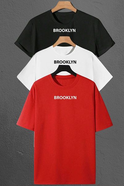 EFFRENATU Hila Moda - Brooklyn Printed Large Size T-Shirt, 3 Pieces