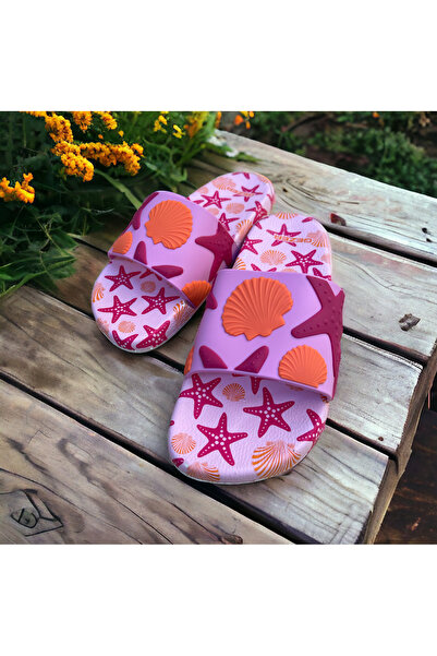 GEZER DENİZ KABUĞU Detaylı Kaymaz Plastik Havuz Deniz Banyo Balkon Teras Ev Ve Sokak Terliği