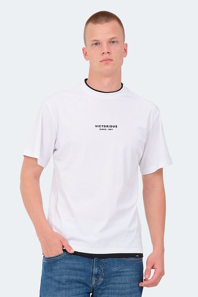 Slazenger Λευκό ανδρικό μπλουζάκι VRENI