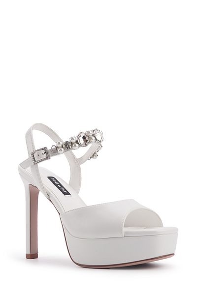 Nine West JUSTINE2 4FX - Pantofi sport albi pentru femei