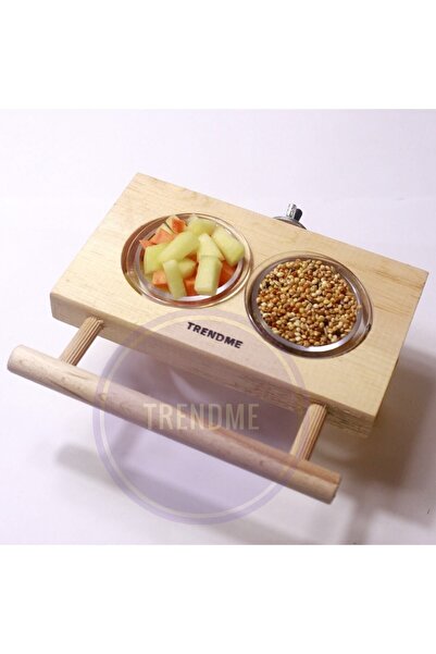 UniqBirdToys Trendme Natural Bird Food Snack Bowl (Double)