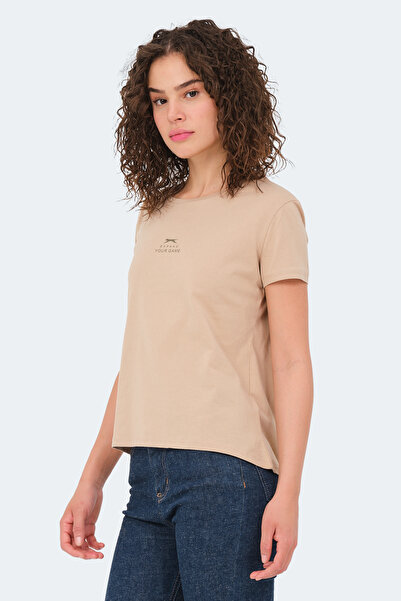 Slazenger Viraj Women's Beige T-Shirt