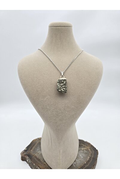 NBS Beautiful Naturel Stones قلادة من حجر البيريت الطبيعي - عين الشر والطاقة ...