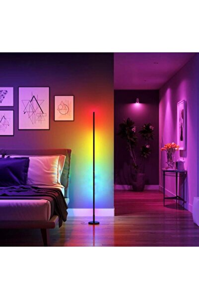 Mobzar Sese Duyarlı Lambader Led Argb Dekoratif Mobil Kontrol (SABİT RENKLER ANİMASYONLU KAYAR MOD)