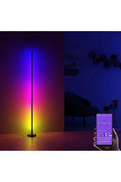 Mobzar Sese Duyarlı Lambader Led Argb Dekoratif Mobil Kontrol (SABİT RENKLER ANİMASYONLU KAYAR MOD)