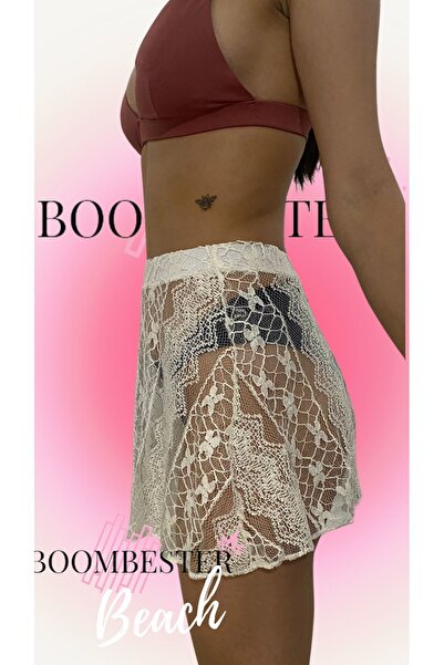 BoomBester Δαντέλα Λεπτομερής Γυναικεία Pareo - Διάφανη Φούστα Παραλίας