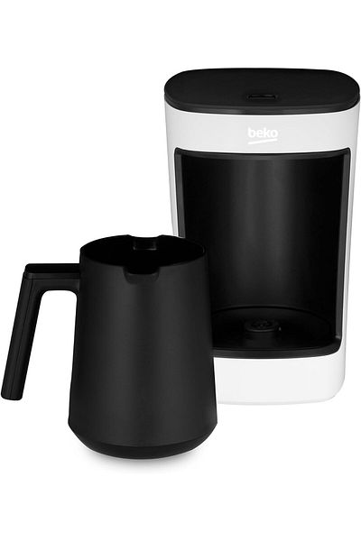 Beko Turkish Coffee Machine, 580W, CookSense2, Audio & light warning, Anti Spil, 5 Cups - TKM2341W