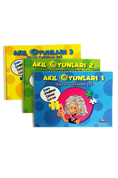 Gazi Kırtasiye Akıl Oyunları Dikkat Güçlendirme Ve Geliştirme 3'lü Kitap Seti...