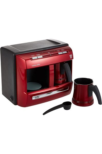 Beko Turkish Coffee Machine Double Jug, 1200W,  4 Cups, Plastic Pot, SpinJet, AntiSpill - BKK2113P