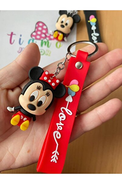 Blackmark لطيف سيليكون ميني ماوس الأحمر الحب المفاتيح هدية التبعي