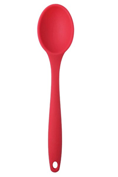 Kitchen Design Lab Kırmızı Silikon Kaşık Büyük Boy Yanmaz Yapışmaz Silikon Ka...