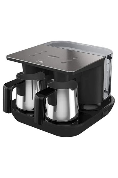 Beko 's Double Jug Turkish Coffee Machine, 1100W, Lack of Bean & water Indicator, AntiSpill -TKM8961A