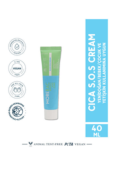 MOREBAC CICA S.O.S CREAM (Yenidoğan/Bebek/Çocuk Ve Yetişkin Kullanımına Uygun) 40 ml