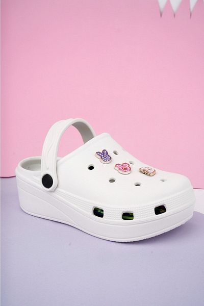LUCKY COLLECTİON Massage Sole High Scale Stone Children's Slippers Cross