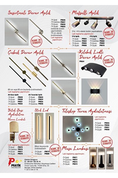 Genel Markalar 35 Cm G.ısığı Işık Siyah Ayna Üstü Duvar Tablo Flüt Aplik Gün Işığı