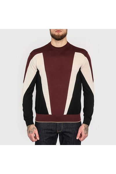 Emporio Armani Pulover roșu claret casual cu mânecă lungă pentru bărbați 6l1mxm 1mbsz-f320