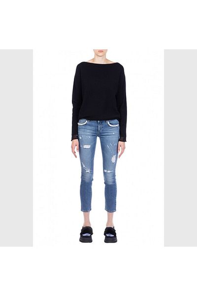 Liu Jo Blugi de damă, slim, cu talie înaltă, pentru utilizare zilnică, albaștri UF0001D4504-134