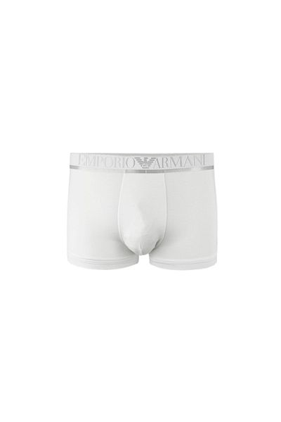 Emporio Armani Ανδρικό λογότυπο μάρκας λευκό μπόξερ με ελαστική μέση 111389   1a511-bey