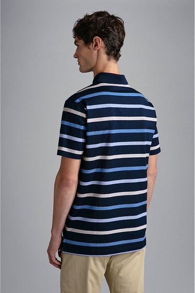 PAUL&SHARK Tricou cu guler polo pentru bărbați, cu închidere cu nasturi, cu mânecă scurtă, albastru bleumarin24411269-169