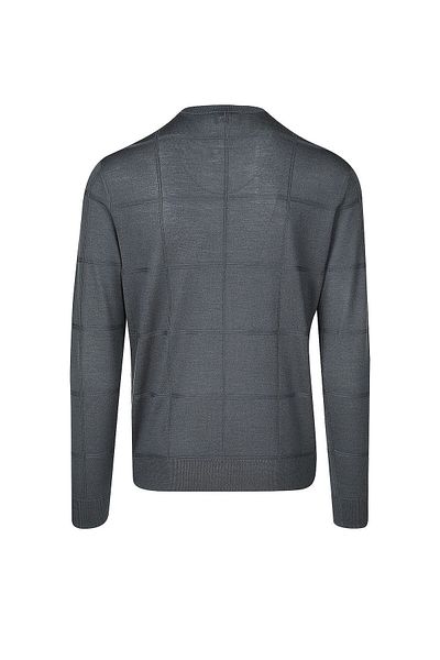 Emporio Armani Ανδρικό κοντομάνικο λογότυπο με κέντημα γκρι πουλόβερ 3k1mxs 1mltz-grey