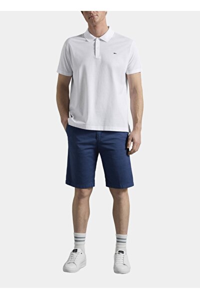 PAUL&SHARK Men's Polo Collar Button Closure Short Sleeve White Polo Collar T-Shirt24411246-010