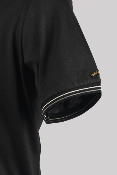 PAUL&SHARK Men's Sleeve Logo Detailed Basic Crew Neck Black T-Shirt24411059A-011