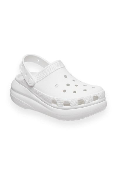 Crocs 207521 G Classic Crush Clog White Unisex Slippers