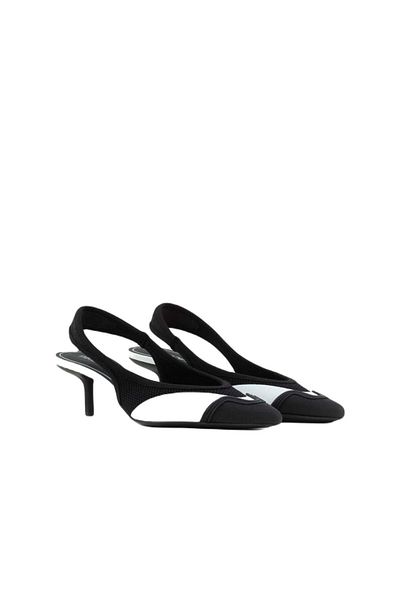 Emporio Armani Women's High Heel Comfortable Logo Black Classic Heeled Shoes X3E453 XD379-00500