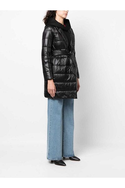Liu Jo Women's Waterproof Stand Collar Puffer Black Jacket MF3021T9442-22222