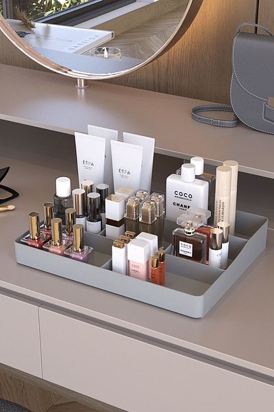 Pufwin Home London Drawer Table Top Makeup Cosmetic Jewelry Organizer