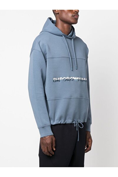 Emporio Armani Erkek Cep Detaylı Pamuklu Günlük Kullanım 09B2 Sweatshirt 6R1MCM 1JHSZ-09B2
