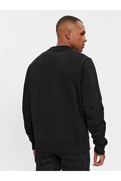 Calvin Klein Erkek Marka Logolu Uzun Kollu Rahat Siyah Kazak K10K112252-BEH