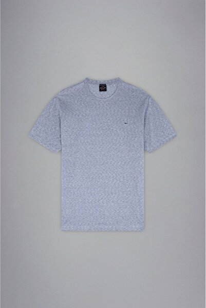 PAUL&SHARK Men's Logo Basic Regular Fit Short Sleeve Light Blue T-Shirt22411076-586