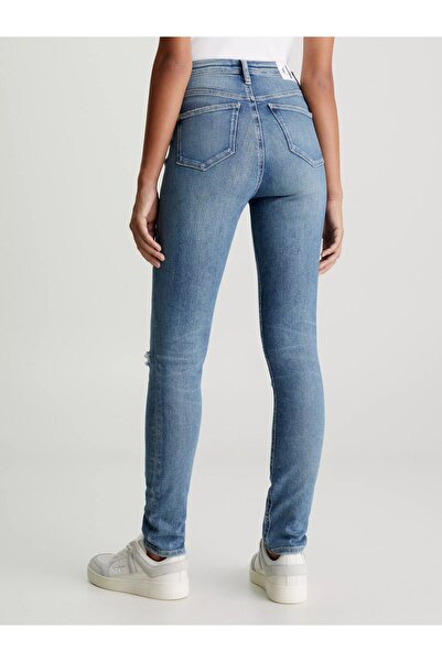 Calvin Klein Kadın Denim Kumaş  Normal Bel Düz Model Mavi1 Jeans J20J222143-1A4