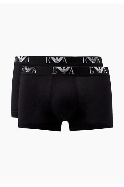 Emporio Armani Ανδρικό βαμβακερό λογότυπο μέσης Casual Black Boxer Cc715- 111210 -435