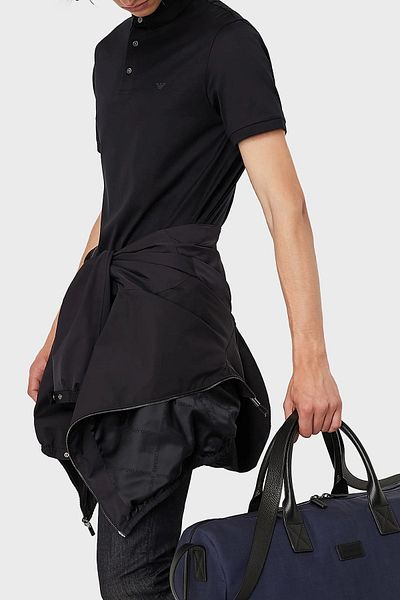 Emporio Armani Ανδρικό λογότυπο κοντομάνικο βαμβακερό μπλουζάκι με γιακά πόλο 8N1F98 1JUVZ-0920