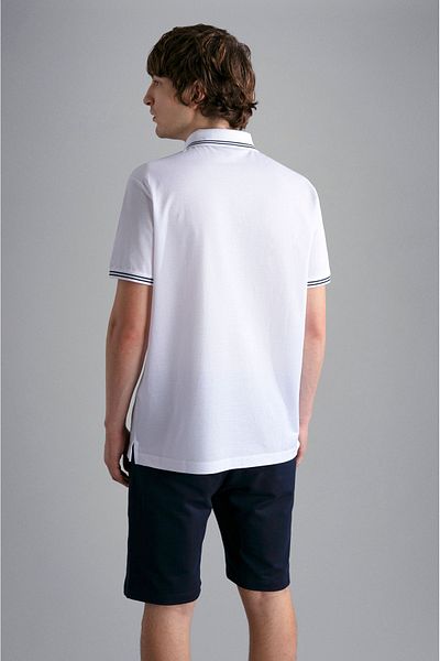 PAUL&SHARK Tricou cu guler polo pentru bărbați, bumbac, cu închidere cu nasturi, cu mânecă scurtă, cu guler polo,24411232-010