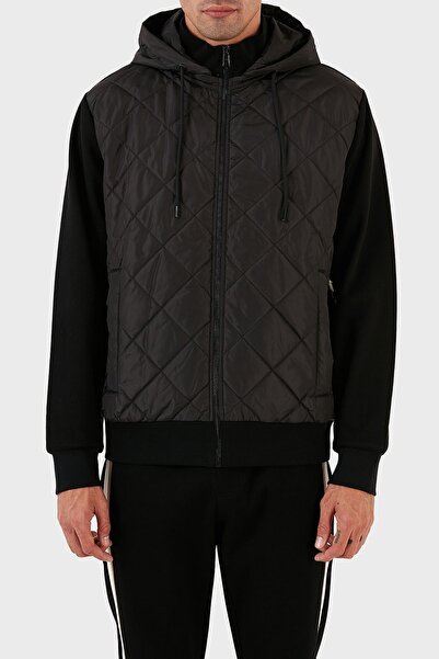 BOSS Erkek Marka Logo Detaylı Kapşonlu İpli Siyah Sweatshirt 50494631-001