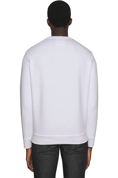 Emporio Armani Мъжки бял суитшърт с кръгло деколте и лого от памук 8n1md1 1jhsz-0100