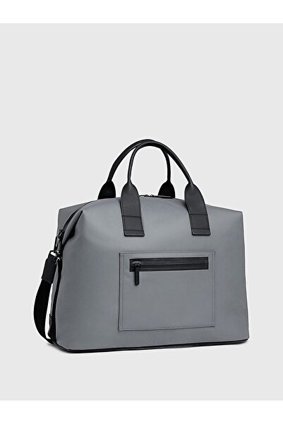 Calvin Klein Erkek El Omuz Askılı Marka Logolu Gri Valiz & Bavul K50K511250-PCX