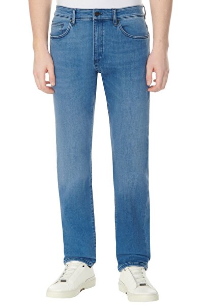 BOSS Erkek Denim Normal Belli Düz Model Günlük Kullanım Lacivert Jeans 50509006-424