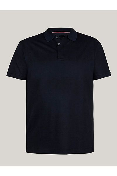Tommy Hilfiger Navy Blue Men's Polo Collar T-Shirt - Button Detail, Short Sleeve MW0MW33604-DW5