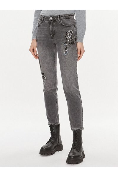 Liu Jo Women's High Waist Super Skinny Comfortable Gray Jeans UF3035D4860-88263